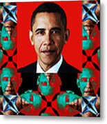 Obama Abstract Window 20130202verticalp0 Metal Print