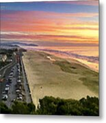 Ocean Beach Sunset From Sutro Heights Metal Print