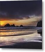 Ocean Beach Sunset Metal Print
