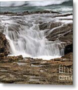 Ocean Cascade Metal Print