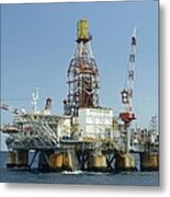 Ocean Confidence Drilling Platform Metal Print