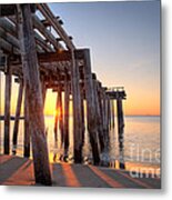 Ocean Grove Pier Sunrise Metal Print