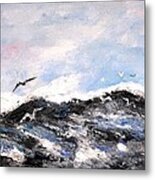 Ocean Gulls Metal Print