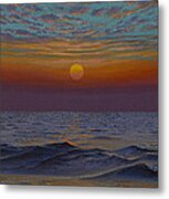 Ocean. Sunset Metal Print