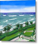 Ocean Trail Beach Metal Print