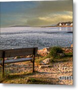 Oceanside Bench Metal Print