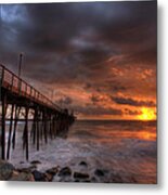 Oceanside Pier Perfect Sunset Metal Print