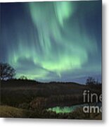 October Aurora Metal Print