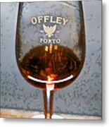 Offley Port Wine Glass Metal Print