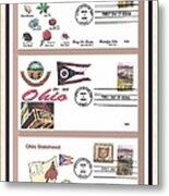 Ohio Bicentennial First Day Covers Metal Print