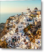 Oia, Santorini, Greece Metal Print