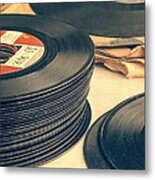 Old 45s Metal Print