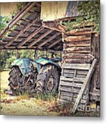 Old Barn And Tractor Metal Print