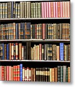 Old Books In A Library Metal Print