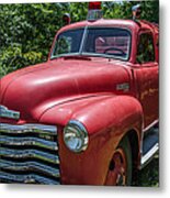 Old Chevy Fire Engine Metal Print