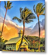 Old Church At Honokawai Maui Metal Print