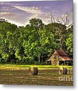 Old Friends The Barn And Oak Tree Metal Print