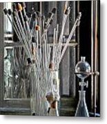 Antique Glass Pipettes Metal Print