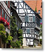 Old Half-timbered Houses In Sindelfingen Germany Metal Print