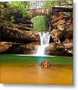 Old Man's Cave Upper Falls Metal Print