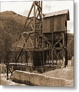 Old Mine Sepia Metal Print