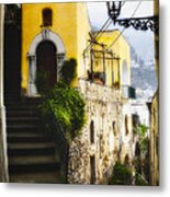 Old Street In Positano Metal Print