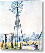 Old Windmill Metal Print