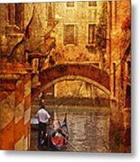 Old World Gondola Metal Print