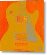 Orange Guitar Metal Print