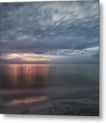 Orange Shore Metal Print