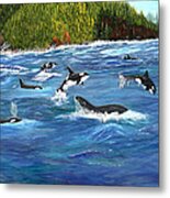 Orcas Metal Print