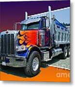 Out Of The Photo Peterbilt Metal Print