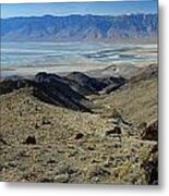 Owens Lake And Sierra Nevada Panorama November 17 2014 Metal Print