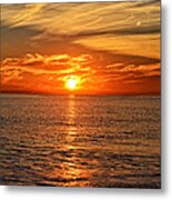 Pacific Ocean Sunset Metal Print