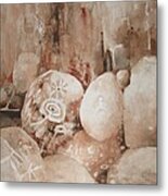 Painted Rocks Ll Metal Print