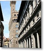 Palazzo Vecchio And Uffizien Metal Print