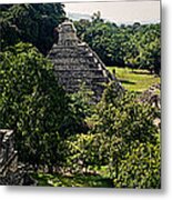 Palenque From The Jungle Panorama Unframed Metal Print