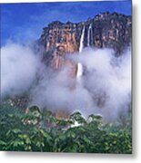 Panorama Angel Falls Canaima National Park Veneziuela Metal Print