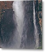 Panorama Angel Falls In Canaima National Park Venezuela Metal Print