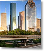 Panorama Of Downtown Houston From A Secret Location - Houston Texas Metal Print
