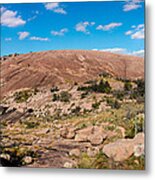 Panorama Of Enchanted Rock State Natural Area - Fredericksburg Texas Hill Country Metal Print