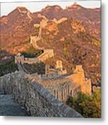 Panorama Of The Great Wall Of China Metal Print