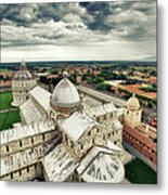 Panoramic Photo Of The Pisa Cathedral Metal Print