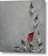 Paper Boats Metal Print