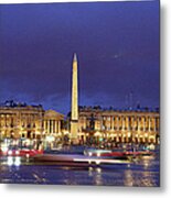 Paris At Night Metal Print