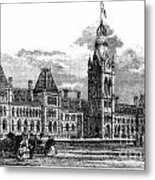 Parliament Building - Ottawa - 1878 Metal Print