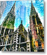 Passion Nyc Cathedrals And Synagogues Metal Print