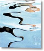Pastel Blue Water Reflection Abstract Metal Print