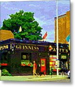 Patty's Pub Guinness On The Glebe Restaurant Bar Bank And Ossington Paintings Of Ottawa Art Cspandau Metal Print