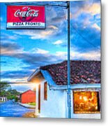 Pausing To Dine On Pizza In Costa Rica Metal Print